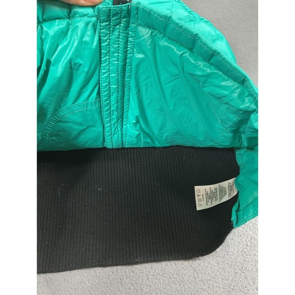 Calvin Klein Vest Womens Medium Teal Green Down Puffer Rib Knit MP3 Pocket - Picture 4 of 10